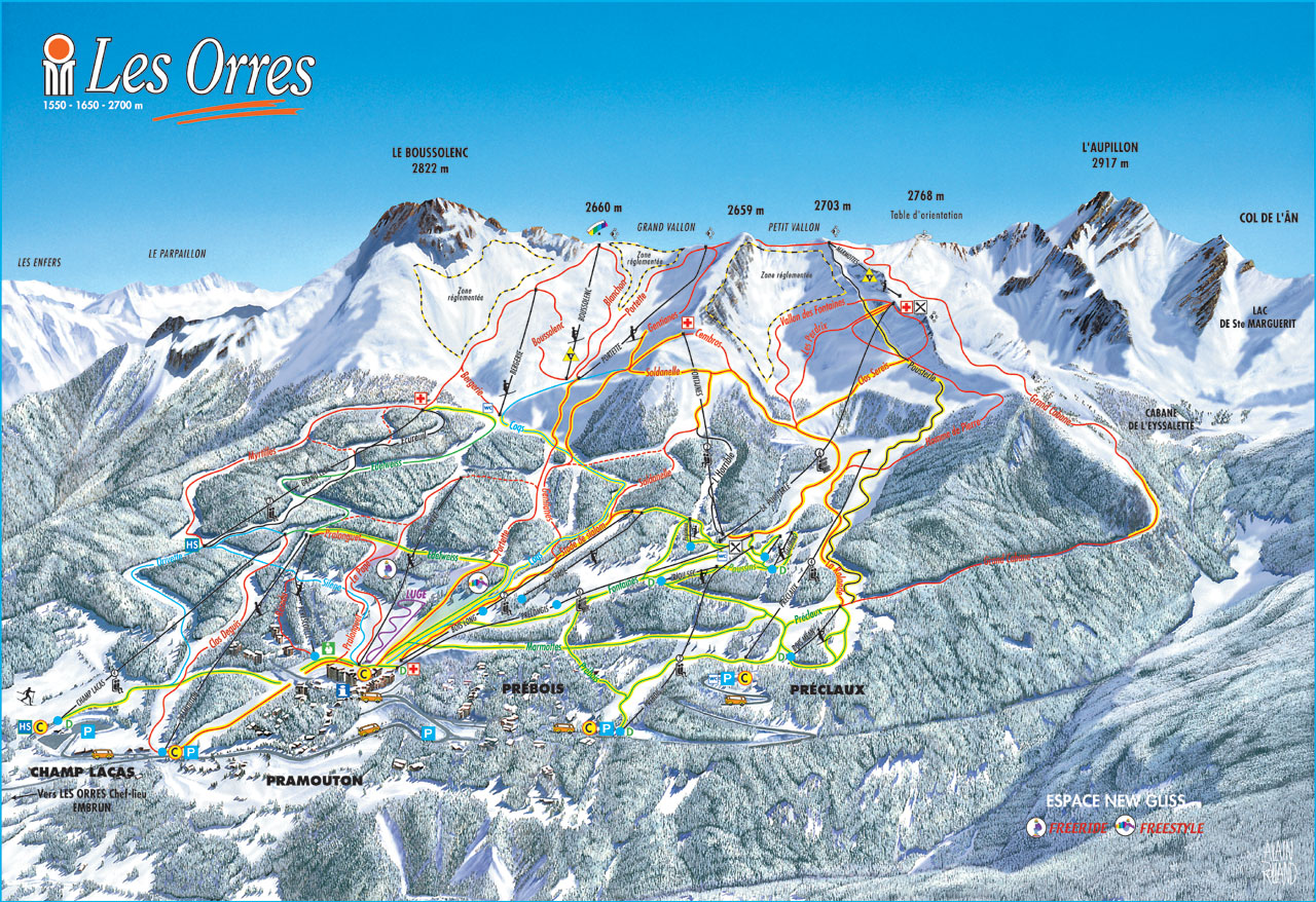 Plan des pistes